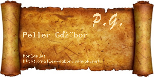 Peller Gábor névjegykártya